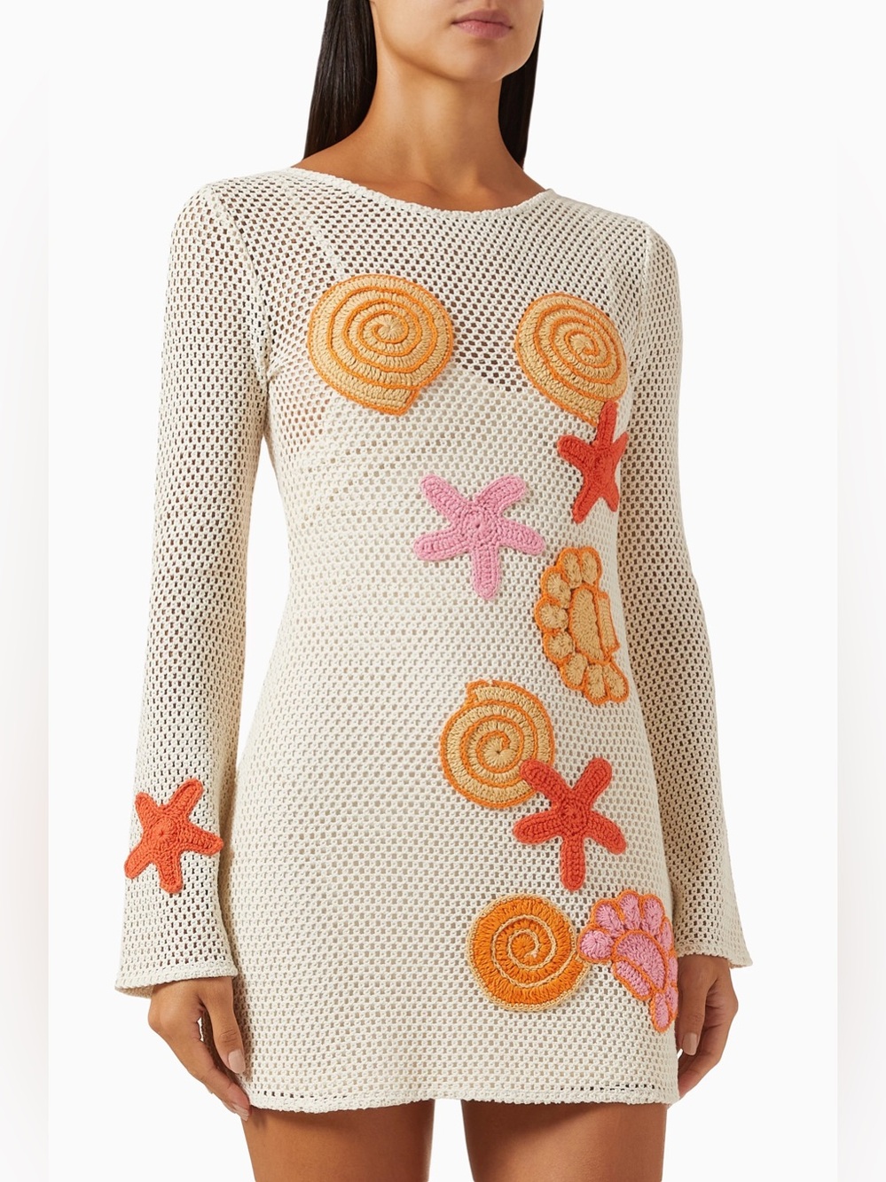 The Wolf Gang Enzo Mini Dress | Sea Shell Crochet NEW - Picture 12 of 16